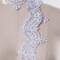 1 Yard 2.5 Inch Silver Bridal Lace Trim with Pearls and Sequins